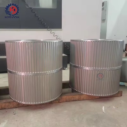 KOMANSK Forged Wear Resistant Straight Tooth & Ring Roller Shell for Briquette Machine/Dry Granulator 1 Piece