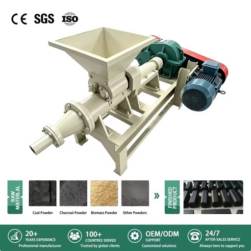 High Capacity Robust Coal Charcoal Rod Briquette Carbon Powder Molding Briquette Machine with Motor and Bearing Core Components