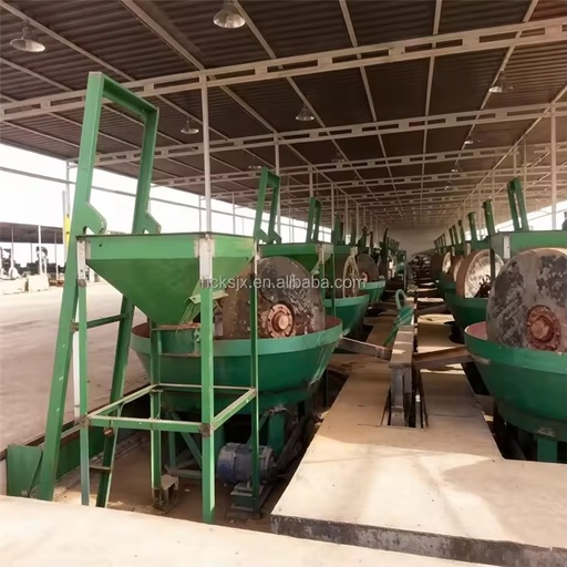 1200 Wet Pan Mill Price Gold Processing Grinding Machine with Manganese Steel Roller for Hard Rock Alluvial Gold