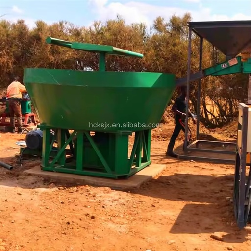 Portable Diesel/Electric Wet Pan Mill Price Gold Milling Machine for Tailings Reprocessing and Remote Small Scale Mining Sites