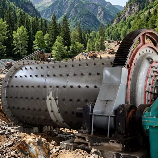 Mine Mill Model 1245 Rotating Brand Ball Mill 1.6-5.8 Tph AC Motor Henan Factory