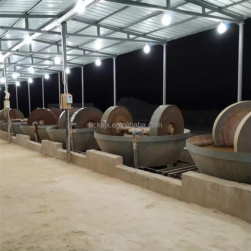 Low Investment 1500 Wet Pan Mill with 22KW Motor 1.8-3 TPH Mercury Amalgamation Grinder for Fine Gold Recovery