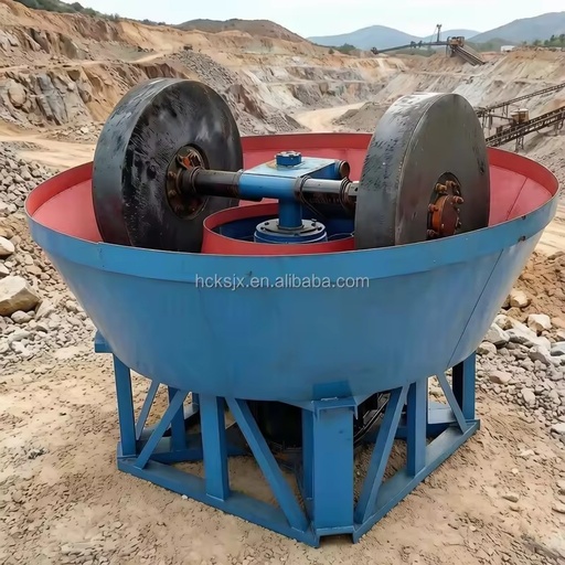 Popular Model 1100 Wet Pan Mill Gold Grinding Milling Machine with Two Rollers Grinder