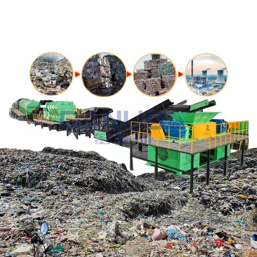 DANUBE Waste Sorting Line Waste Electricity Plant High Efficiency 90KW Sorting Machine 50-1000T/day Capacity CE ISO9001