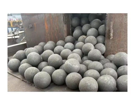 Cast Steel Grinding Media Ball Size 80 MM for Mining Plant for Ore Grinding and Cr % 14-16 and Hardness 65 HRC Heat Treatment