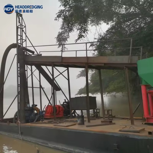 Gold Dredger Machine Gold Mining Platform Gold Dredger River