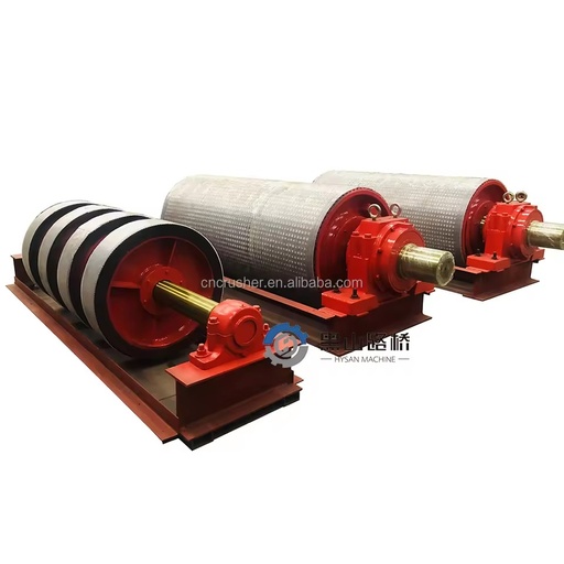 Mining Coal Conveyor Idler Roller Drum Power Steel Pulley with Carbon Steel Plastic Automated Cranes Machinery Rubber Rollers