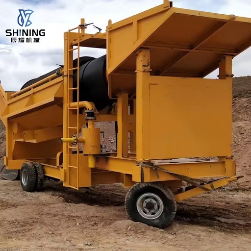 Gold Trommel Wash Plant Electric Powered Engine 380V/220V Quick Setup Mineral Separator Artisanal Small Scale Gold Mining South