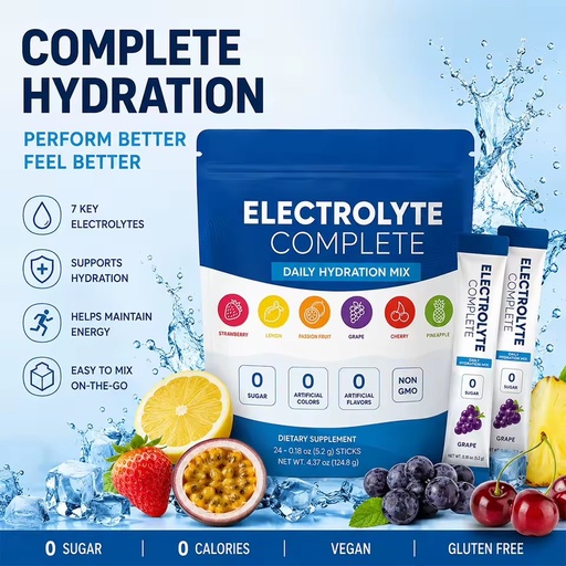 Electrolyte Powder Drink Mix with Vitamins Customizable Energy & Sports Hydration Formula From Factory Source