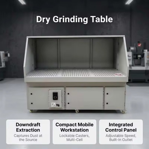High Efficiency Heavy Duty Self Cleaning Industrial Dry Type Metal Grinding Downdraft Dust Extraction Workbench for Workshop