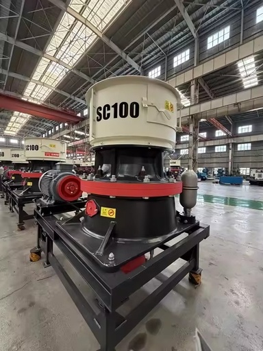 New SC Series Single Cylinder Hydraulic Cone Crusher AC Motor Bearing Rock/Ore Crushing Aggregate Gravel 27-135t/h High