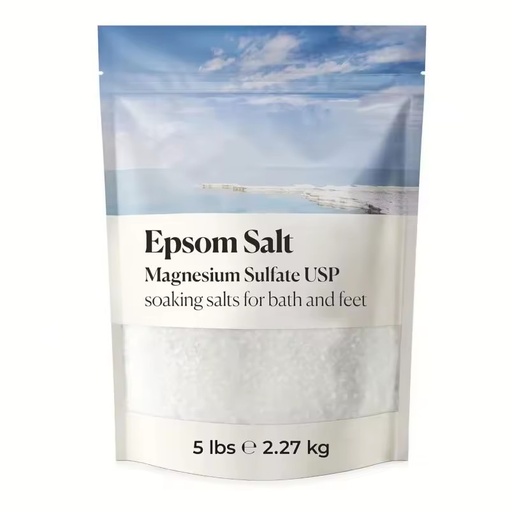 100% Pure Natural Vegan & Cruelty Free Medium Grain Relaxation Magnesium Sulfate Epsom Salt Bath Soak for Bath & Feet