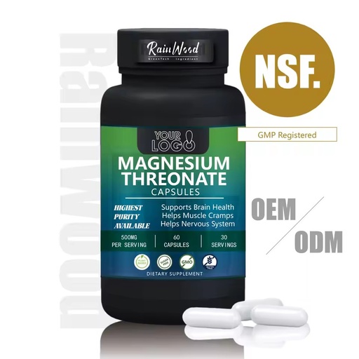 Magnesium L-Threonate Capsule High Absorption Magnesium L-Threonate Capsules Support Custom Logo Wholesale