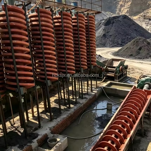 Gold Spiral Chute Gravity Concentrator for Small Scale Gold Ore Recovery Production Line