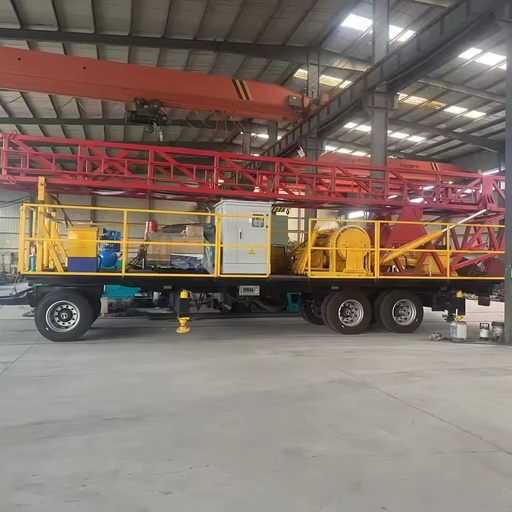 Factory Price Portable Trailer Mounted Drilling Rig for In-situ Leaching Uranium Mining Wells in Central Asia