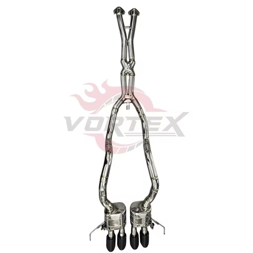 SS304 Valvetronic Exhaust System for Corvette C7 X-Pipe Catback Aggressive V8 Sound Center Quad Carbon Tips Mirror