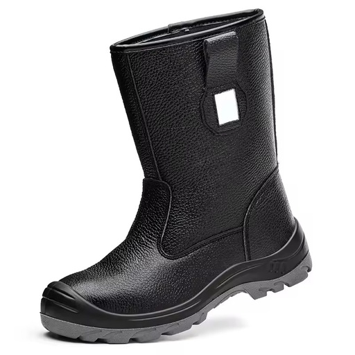 Steel Toe Men Safety Footwear Water Boots Oilfield Industrial Farming High Top PU Leather Boots