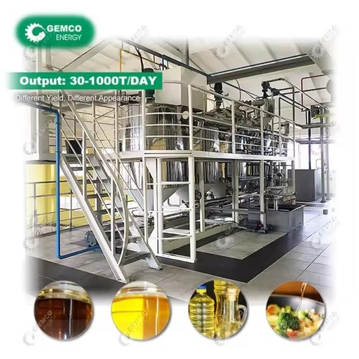 Industrial Complete Crude Oil Refinery Plant for Processing Large Scale Edible Vegetable,Cooking,Rice Bran,Sunflower Seed,Fish