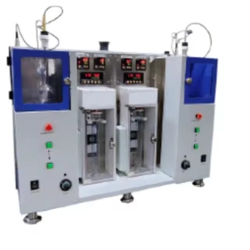 Aditya Scientific Laboratory Semi Automatic Twin Petroleum Distillation Apparatus ASTM D 86 Compliant 1-Year Testing Machine