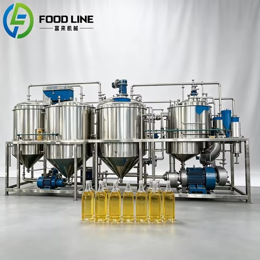 Small Scale Crude Cooking Oil Refinery Machine Degumming Deacidification Complete Oil Processing Equipment
