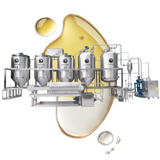 Fully Crude Oil Refining Equipment Complete Edible Oil Full Refinery Production Line for Palm Groundnut Sunflower Oil Processing