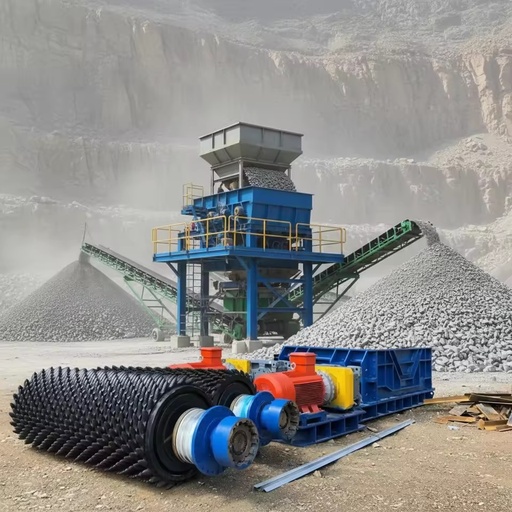 Customized Double Roll Crusher with PLC AC Motor 3500 T/h Capacity for Coal/Limestone Processing Petroleum Coke Making Industry