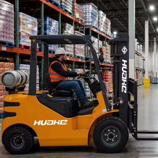 2T LPG Dual Fuel Forklift 2000kg Gasoline Propane Counterbalance Lift Truck Warehouse Pallet Stacker Industrial Material Handler