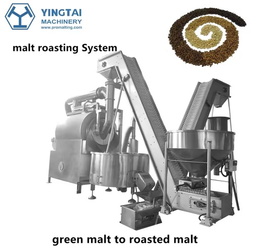 Chocolate Malt, Black Malt, Roasted Barley Malt Roasting Equipment for Malting House