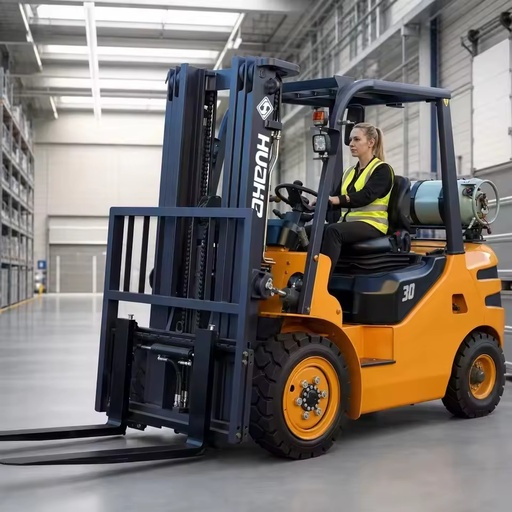 3T LPG Dual Fuel Forklift 3000kg Propane Gasoline Counterbalance Lift Truck Warehouse Factory Heavy Duty Material Handler