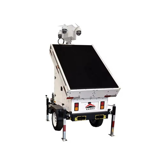 Portable Solar CCTV Trailer 1200W Solar Panels 800Ah Gel Battery