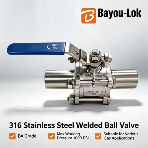 316 SS Weld Ball Valve 1000 PSI High Pressure Socket Weld End Manual OEM Customizable Sizes for Water Oil Gas Valve Fitting