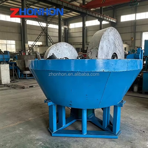 Gold Ore Stone Powder Grinding Wet Pan Mill AC Motor for Small Scale Mining Construction Low Energy Consumption Customizable