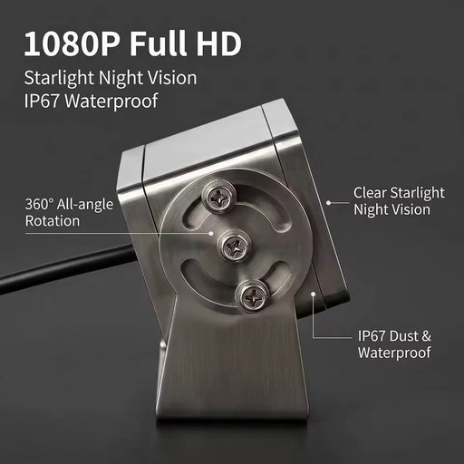 XY-FB515 Mini Explosion Proof AHD 1080P Vehicle Camera NIGHT VIEW 304 Stainless Steel IP67 Waterproof for Oil Tanker Chemical