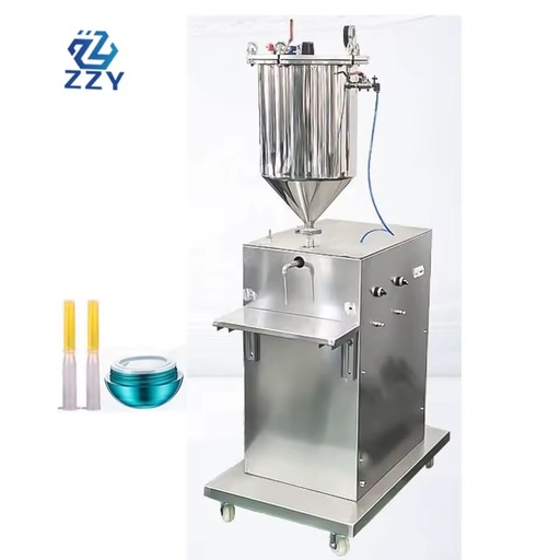 Small Dose Semi Automatic Piston Filling Machine Syringe Filler for Cosmetic Cream Gel Paste High Viscosity Thick Material
