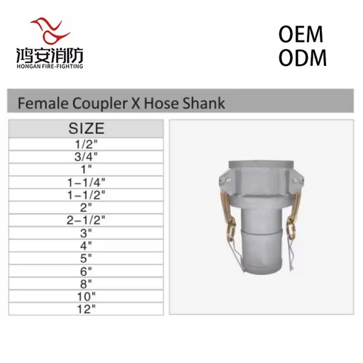 Brass DZR Type E Camlock Adapter 1/2-8 Inch Male Thread Non-Sparking 250 PSI Mining Fire OEM Factory