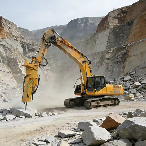 All-in-One Rock Drilling Splitting Machine Hydraulic Excavator Mounted for Stone Demolition