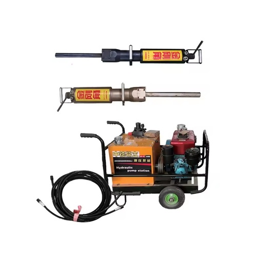 Adjustable 10~60MPa Engine-Powered Rock Splitter with 8HP Power for Granite Marble Block Breaking in Mines