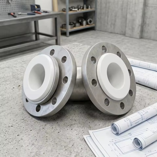 Authentic High Purity PTFE Lined 90 Degree Elbow Stainless Steel Fitting Smooth Bore Chemical Transfer