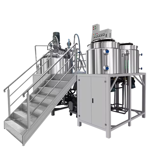 1000L Automatic Fixed Vacuum Homogenizer Emulsifier Machine SUS304/SUS316L Dual Stirring Jacketed Heating High-Power Motor Food
