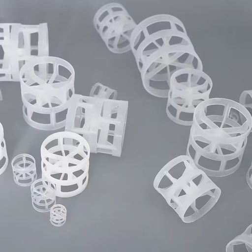 Plastic Pall Ring 90% Voidage High Capacity Low Pressure Drop Eco-friendly Durable 25mm 38mm 50mm PP Gas Liquid Mass Transfer