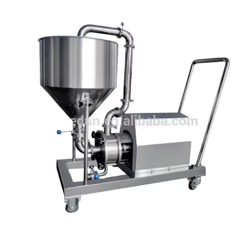 Factory Directly Sale Food Grade Pump Machine SS304 316L Mixer Emulsifier High Shear Disperser with Hopper Funnel
