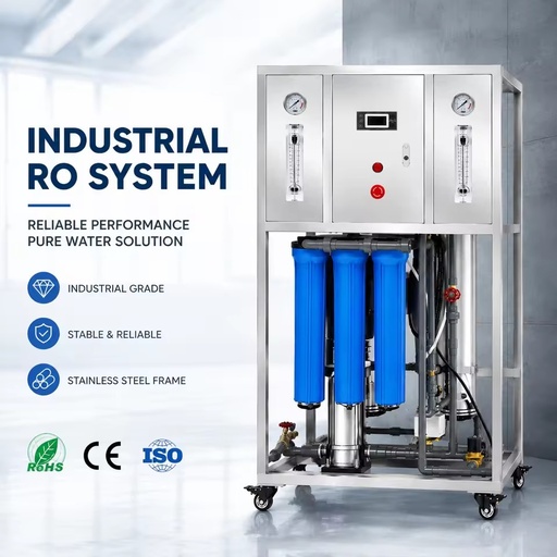 3-stage 250LPH RO Reverse Osmosis Water Treatment System Compact Pure Water Solution for Commercial Use
