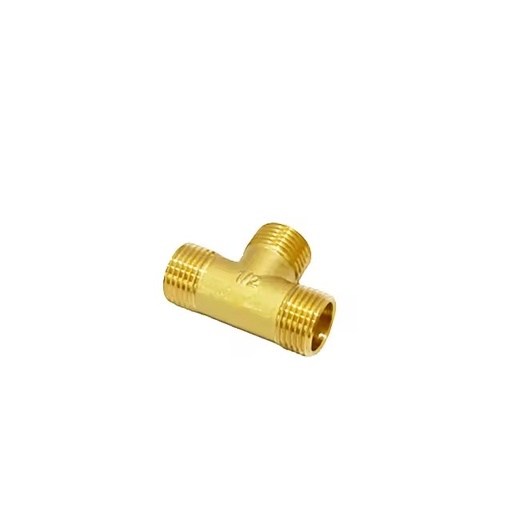 OEM High Pressure Male Thread 3-Way Connector Brass Tube Flare Tee Joint Corrosion-resistant Forged Pipe Fitting