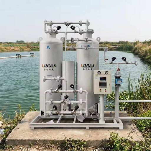 Industrial PSA oxygen generator system, aquaculture oxygen concentrator, used for aeration in shrimp and fish farming ponds.