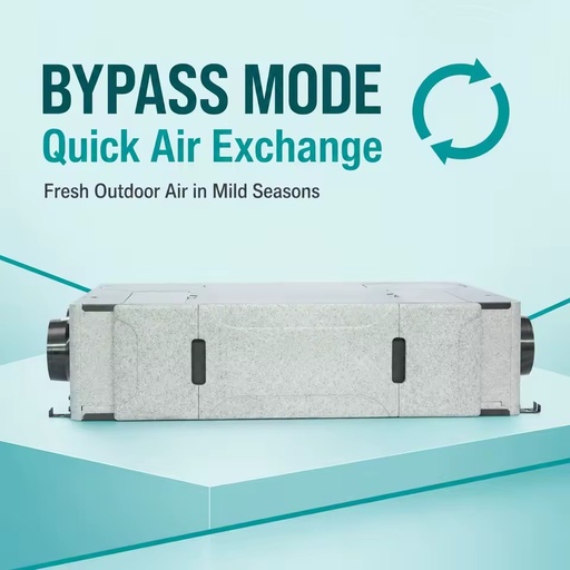 MVHR Heat Recovery Ventilation System EPP Insulation 26dB Quiet DC Motor Energy Saving for House