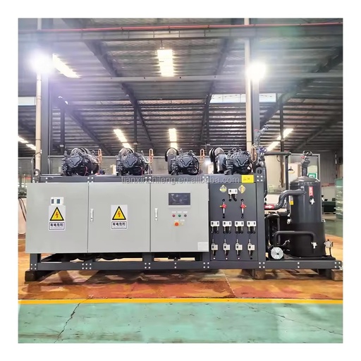Industrial Energy Saving Screw Air Compressor Unit Evaporative Cooling for Frozen Processing Single Head High Productivity Sets