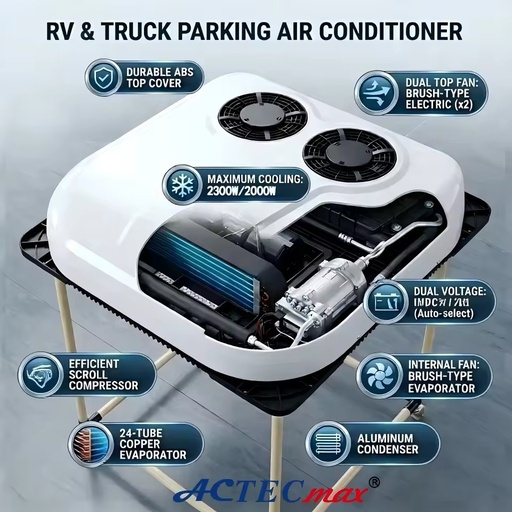 2300W 12V 24V Truck Climate Control Unit Commercial Vehicle Cooling System Electric Parking AC Energy Saving Climate Equipment