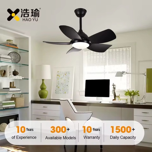 #3325 Factory OEM 36-Inch 5 Abs Blades Energy Saving DC Motor Modern Decorative Led Ceiling Fan Light with Remote Control