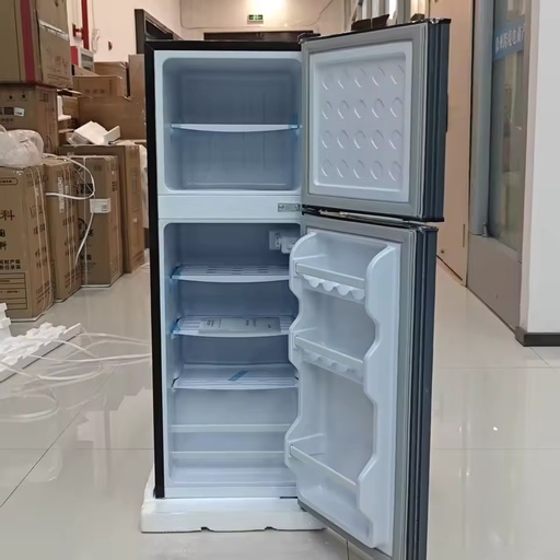 98L Double-door Refrigerator With a Top Freezer Compartment and a Bottom Storage Compartment Energy-saving Refrigerator