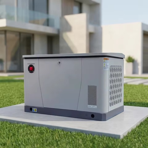 12kW Standby Home Generator Natural Gas LPG Dual Fuel Automatic Start Easy Install Elevated Base Rooftop Use